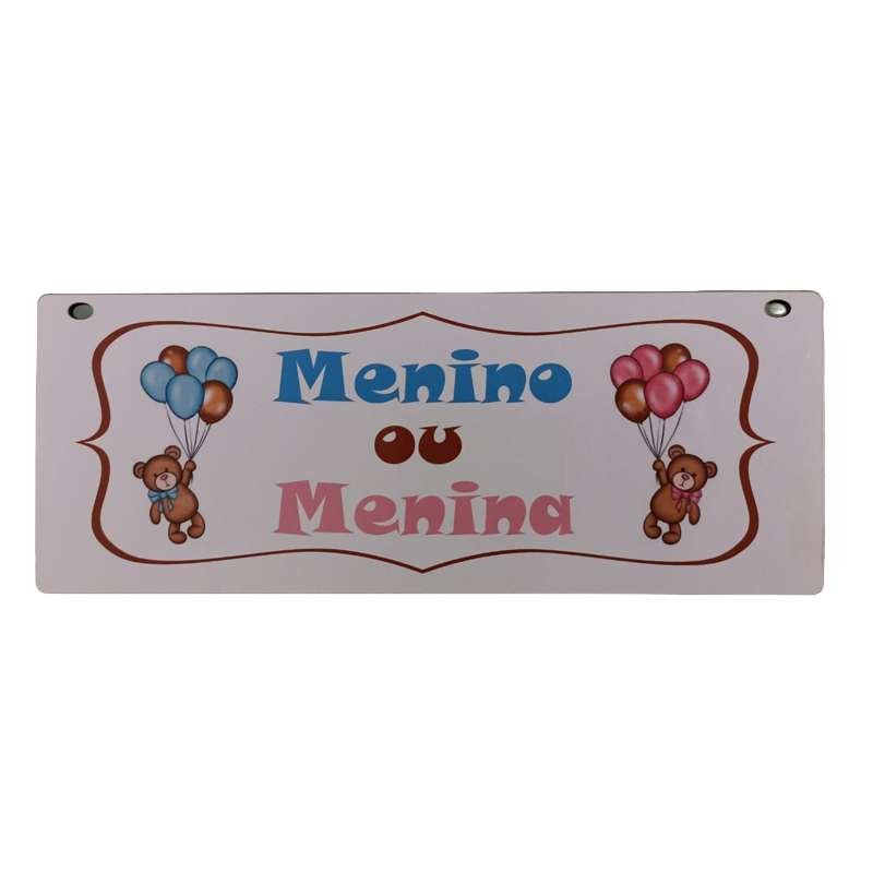 Placa mdf 26x10cm