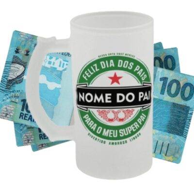 Sorteio de R$ 100,00 + Caneca de vidro para o seu pai!